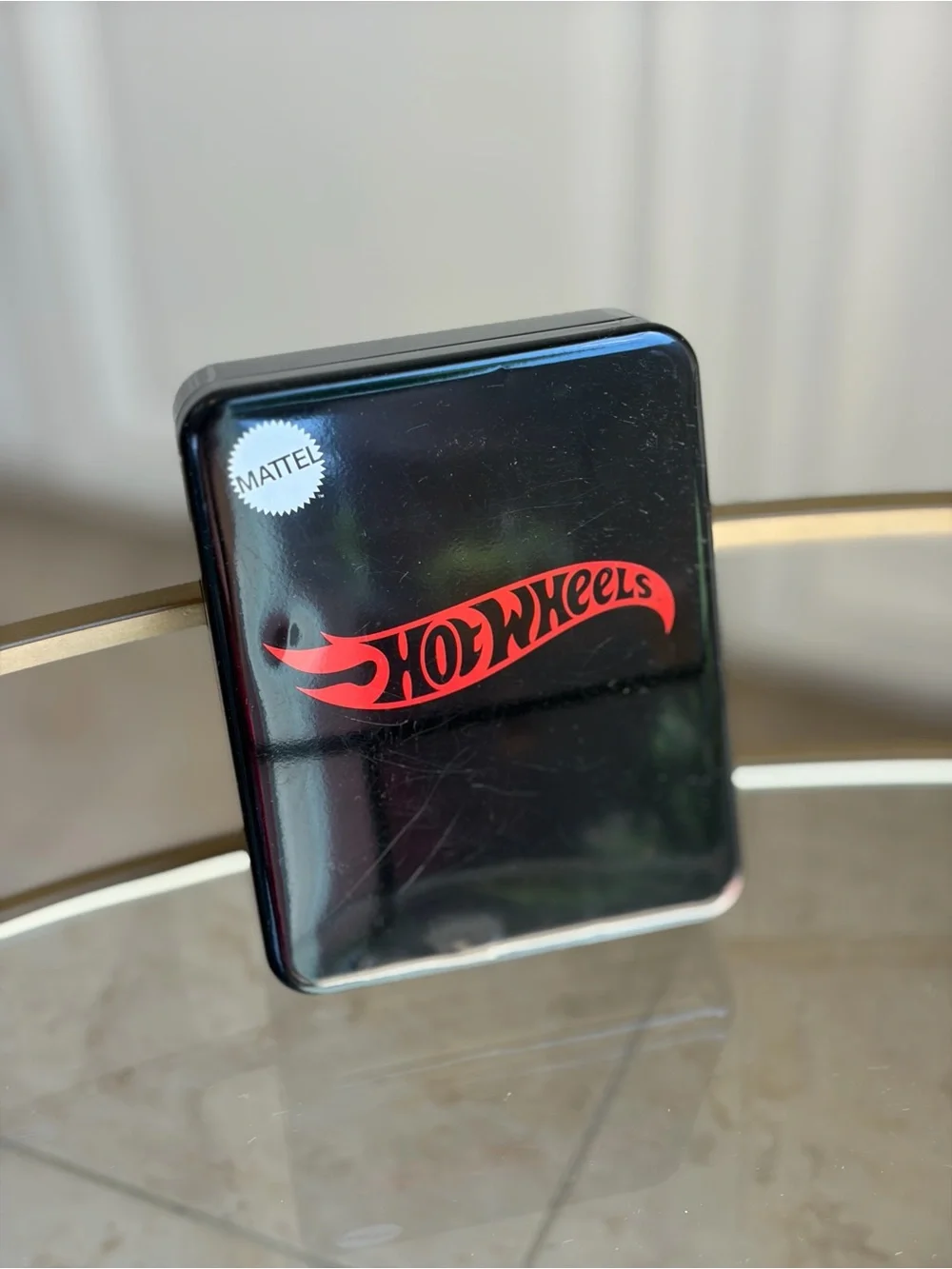 Mattel Hot Wheels Black Wallet with Red & Yellow Logo